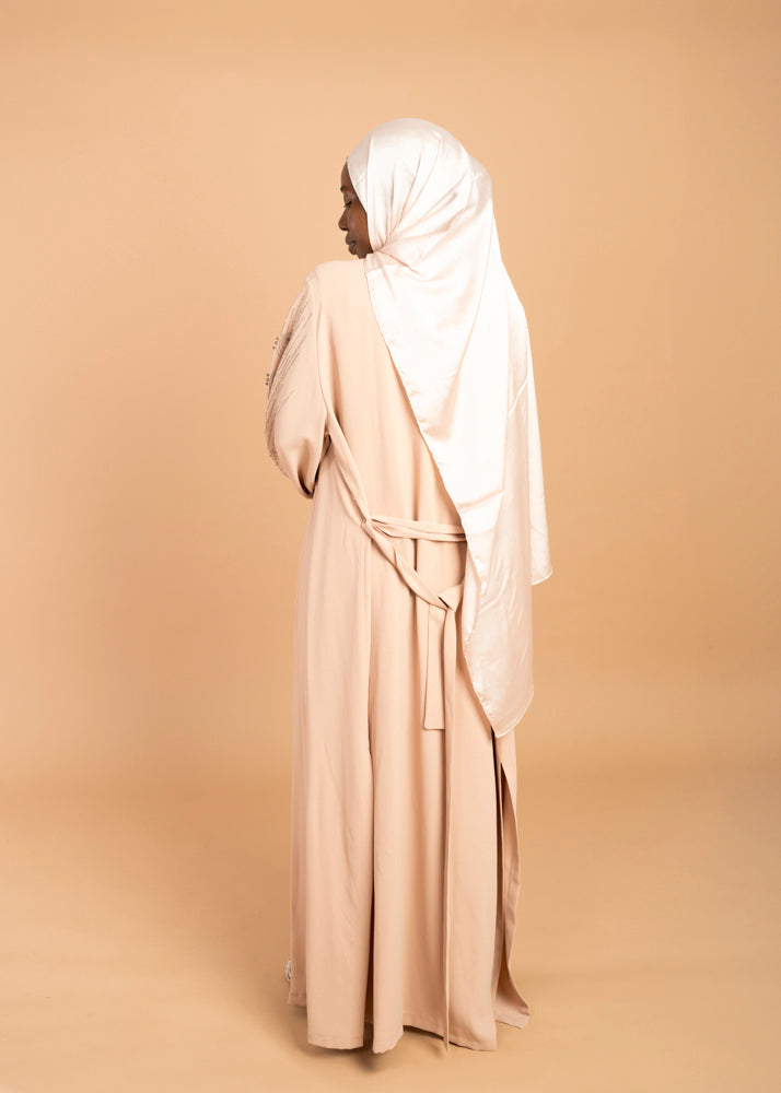 Amaya Three‑Piece Abaya (Nude) image 6