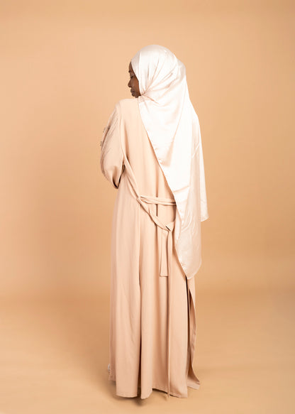 Amaya Three‑Piece Abaya (Nude) image 6