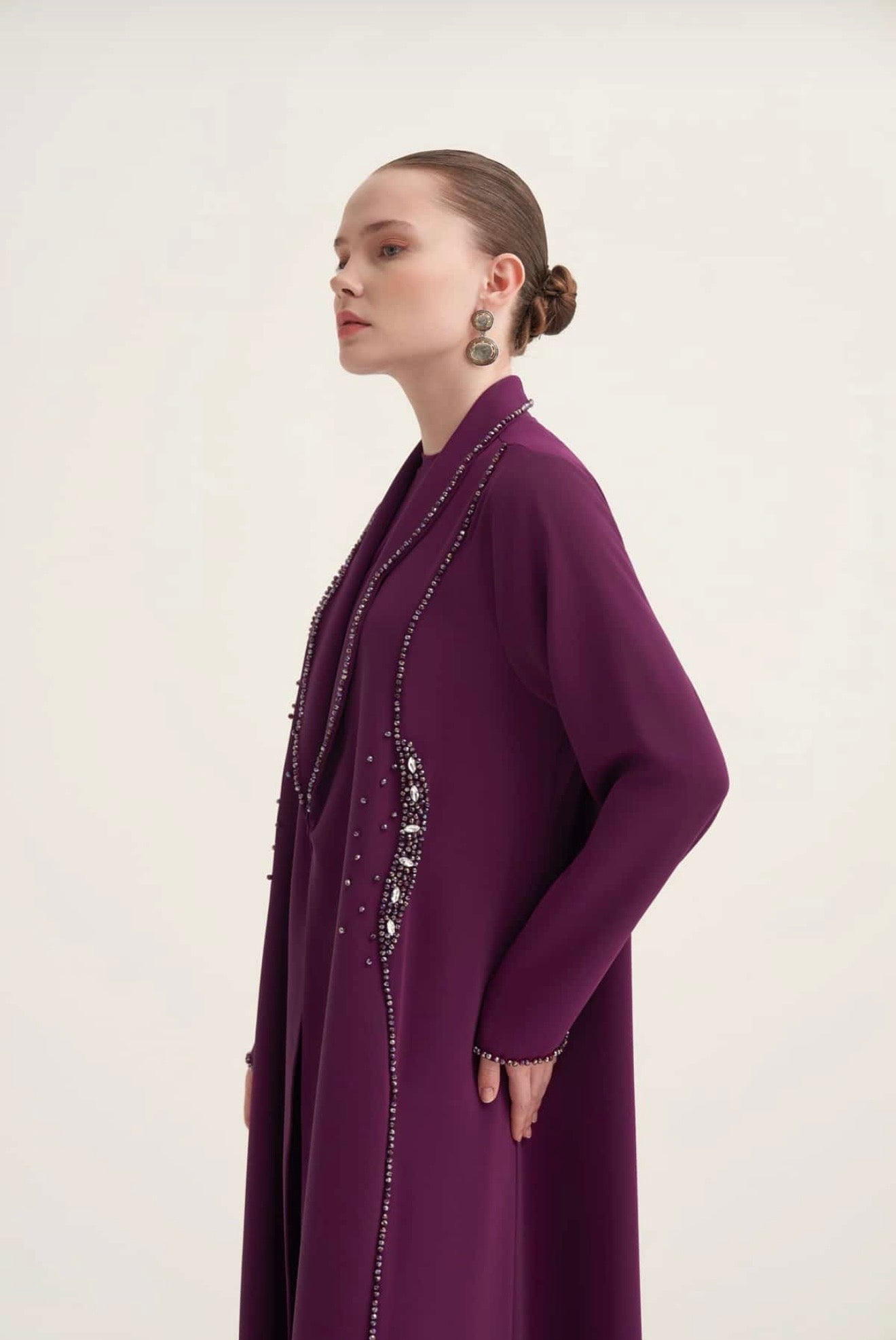 Plum Radiance Abaya