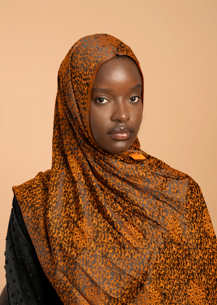 Samira Hijab – Orange & Black image 3