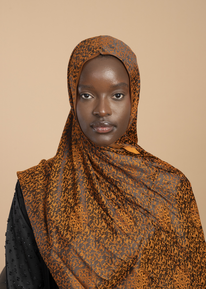 Samira Hijab - orange and black